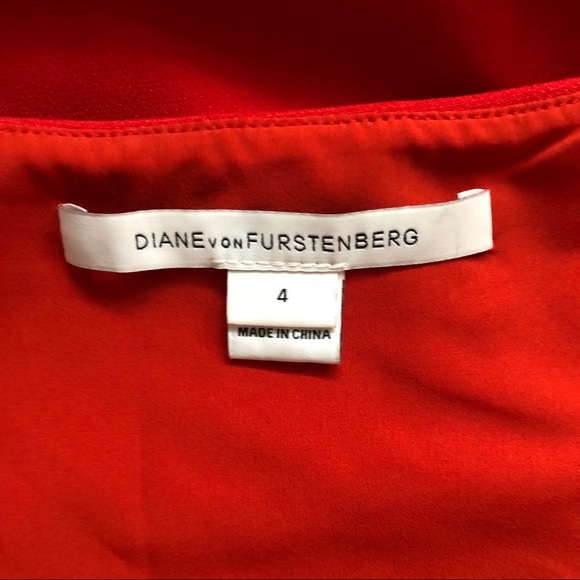 {DVF} Bevin Poppy Red Dress 4 - Picture 7 of 8